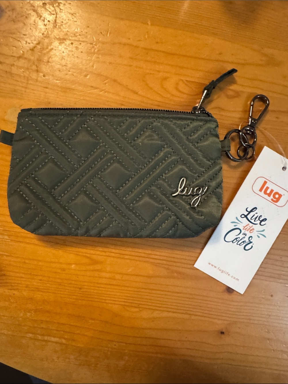 lug  Metro XL Quilted Key Pouch in Olive